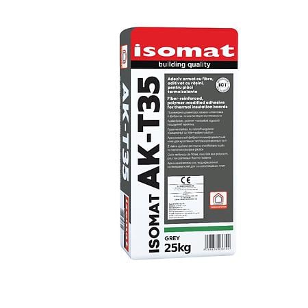 Adeziv si masa de spaclu pentru placi termoizolante Isomat AK-T35, pe baza de ciment, gri, interior/exterior, 25 kg