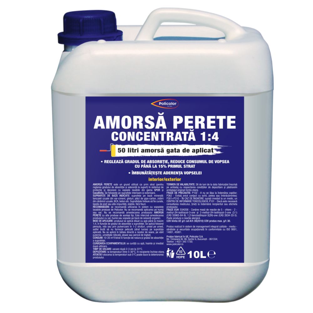 Amorsa perete Policolor, interior/exterior, 10 L