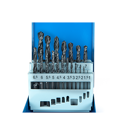 Set 19 burghie Hyundai HSS, mandrina standard, pentru metal, 1-10 mm