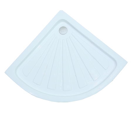 Cada de dus Fibrocom Marte, acril sanitar, semirotunda, 90 x 90 x 24 cm