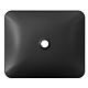 Lavoar dreptunghiular Marmite WB 450C Octavia, din compozit mineral, fara preaplin, montaj pe blat, negru mat, 450 x 380 x 105 mm