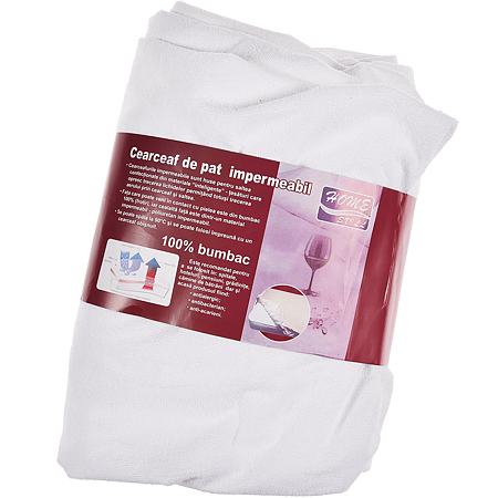 Husa saltea impermeabila  cu elastic Home Still, bumbac 100%, 180 x 200 cm