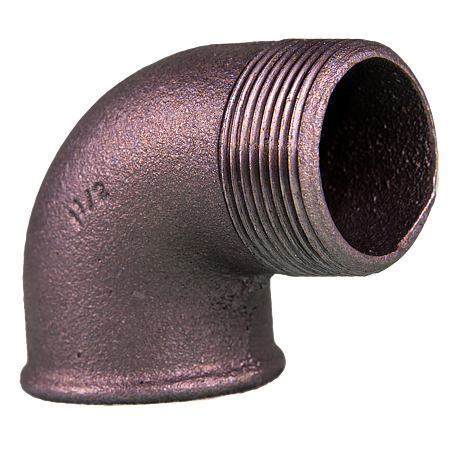 Cot 90° nr 1, fonta, negru, FI x FE,  1 1/2 inch