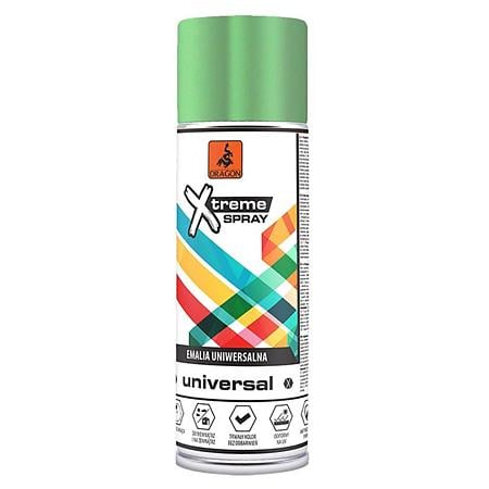 Vopsea spray universala Dragon Xtreme, verde RAL 6018, lucios, interior/exterior, 400 ml