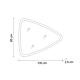 Oglinda baie cu LED Savini Due Armonia, 15 W, triunghiulara, 100 x 85 cm