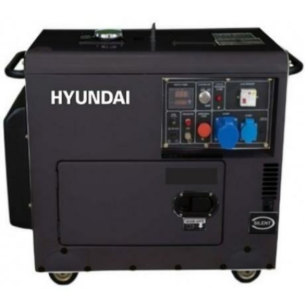 Generator curent monofazat cu Hyundai DHY8601SE, 6 kW, 230 V, capacitate rezervor 12.5 l 12.5