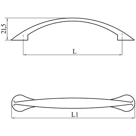 Maner Potcoava 96 mm crom Maner Potcoava 96 mm crom