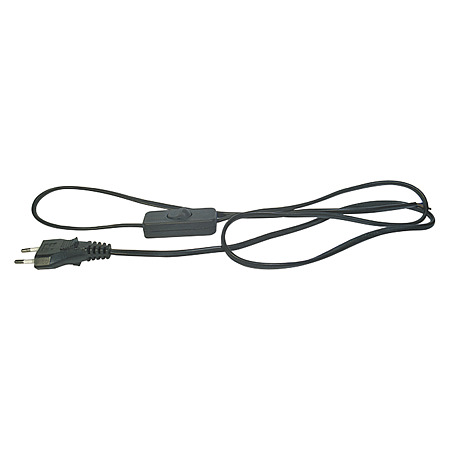 Cablu de alimentare cu intrerupator si stecher Emos, 2 x 0.75 mm2, negru, 3 m