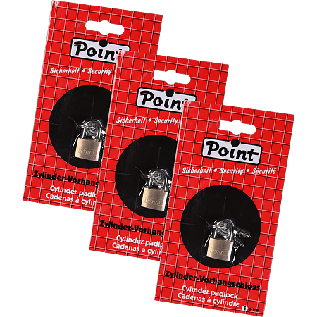 Lacat din alama, Burg Wachter 500 Point, l 20mm, 3 chei