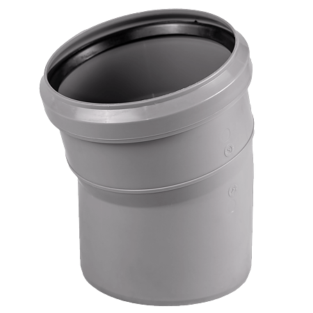 Cot PP pentru canalizare interioara Valrom, gri, 110 mm, 15 grade Cot PP pentru canalizare interioara Valrom, gri, 110 mm, 15 grade