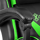 Scaun birou gaming negru-verde Antares XZone, tapiterie piele ecologica, rotativ, reglabil pe inaltime, 50 x 50 x 121 - 129 cm
