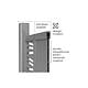 Poarta auto prefabricata metalica Poseidon, aluminiu, batanta, gri antracit, 3000 x 1800 mm