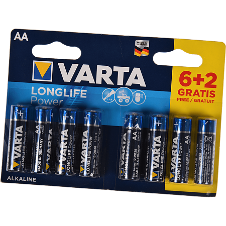 Baterii VARTA High Energy, alcaline, AA, 8 buc
