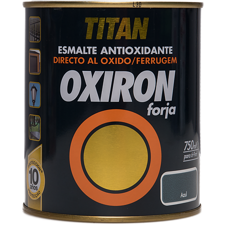 Email metal Titan Oxiron, fier forjat, albastru, interior/exterior/, 0.75 l
