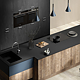 Blat masa bucatarie Kronospan Trends 20/21 190AF Slim Line, mat, negru, 4100 x 1300 x 12 mm