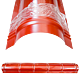 Coama metalica, culoare: rosu RAL 3009, L= 2 m