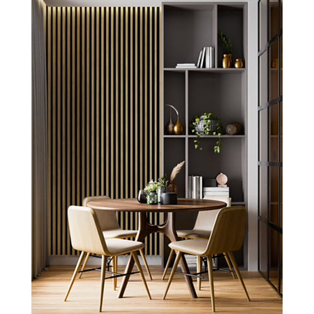 Panou decorativ Linea Slim, 1 lamela, stejar natur, interior, 265 x 5.4 cm