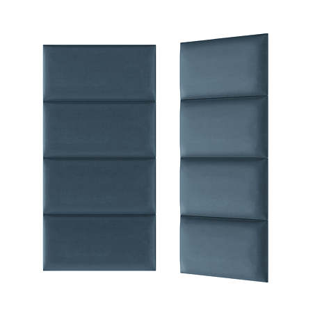 Panou decorativ tapitat, Simple R74, albastru, dreptunghi, 600 x 300 x 37 mm