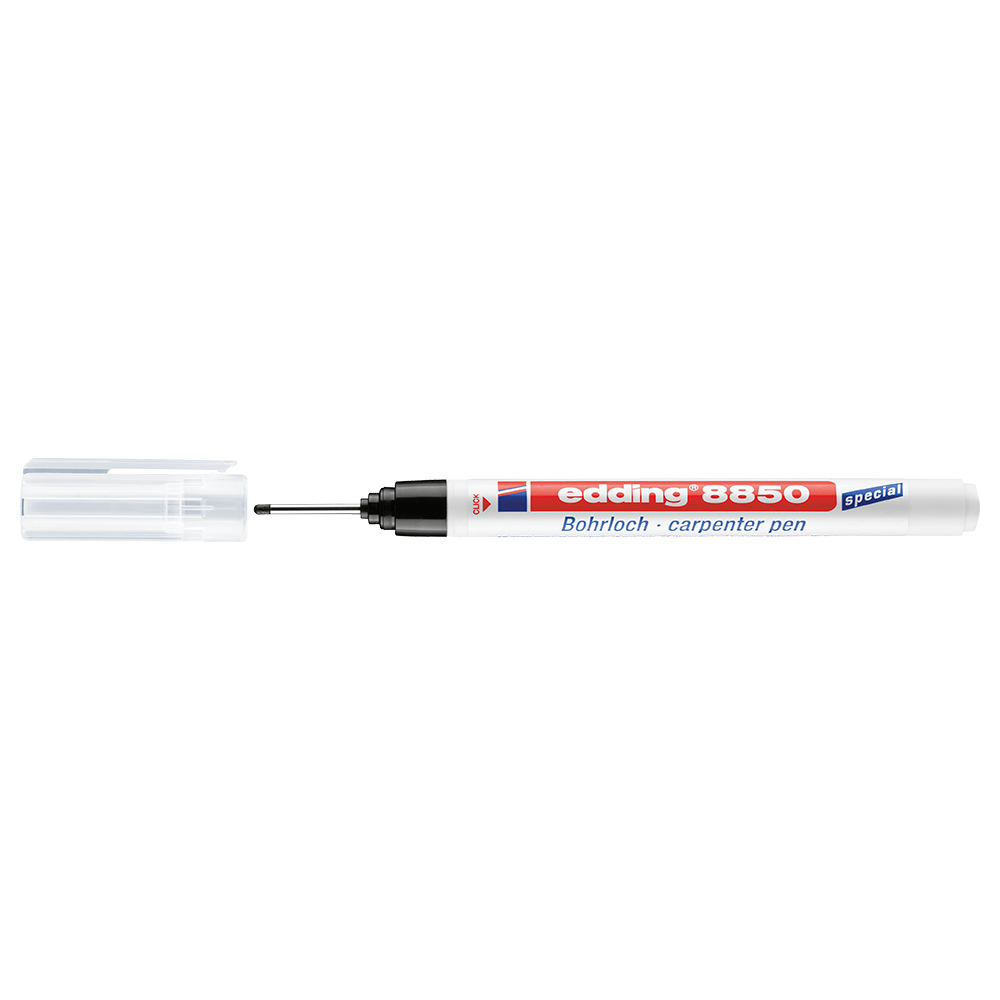 Marker permanent Edding 8850, tamplarie, corp plastic, varf rotund 0,7-1mm, negru