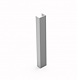 Terminatie plinta, plastic cu folie aluminiu, aluminiu periat mat, 10 cm