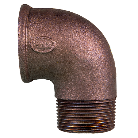 Cot 90°, fonta, negru  nr. 1, FI x FE, 1 1/4 inch