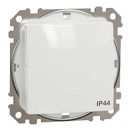 Intrerupator simplu Schneider Sedna SDD211101, incastrat, pentru interior/ exterior IP44, cu indicator luminos, alb