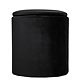 Taburet Nadia, stofa neagra H01, cu spatiu depozitare, rotund, 37 x 37 x 42 cm Taburet Nadia, stofa neagra H01, cu spatiu depozitare, rotund, 37 x 37 x 42 cm