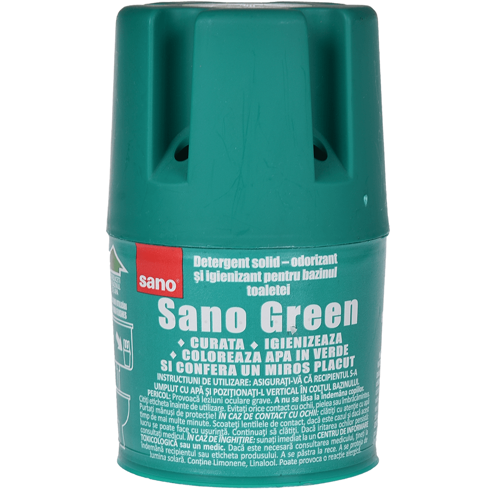 Odorizant solid pentru toaleta, Sano, green, 150 g