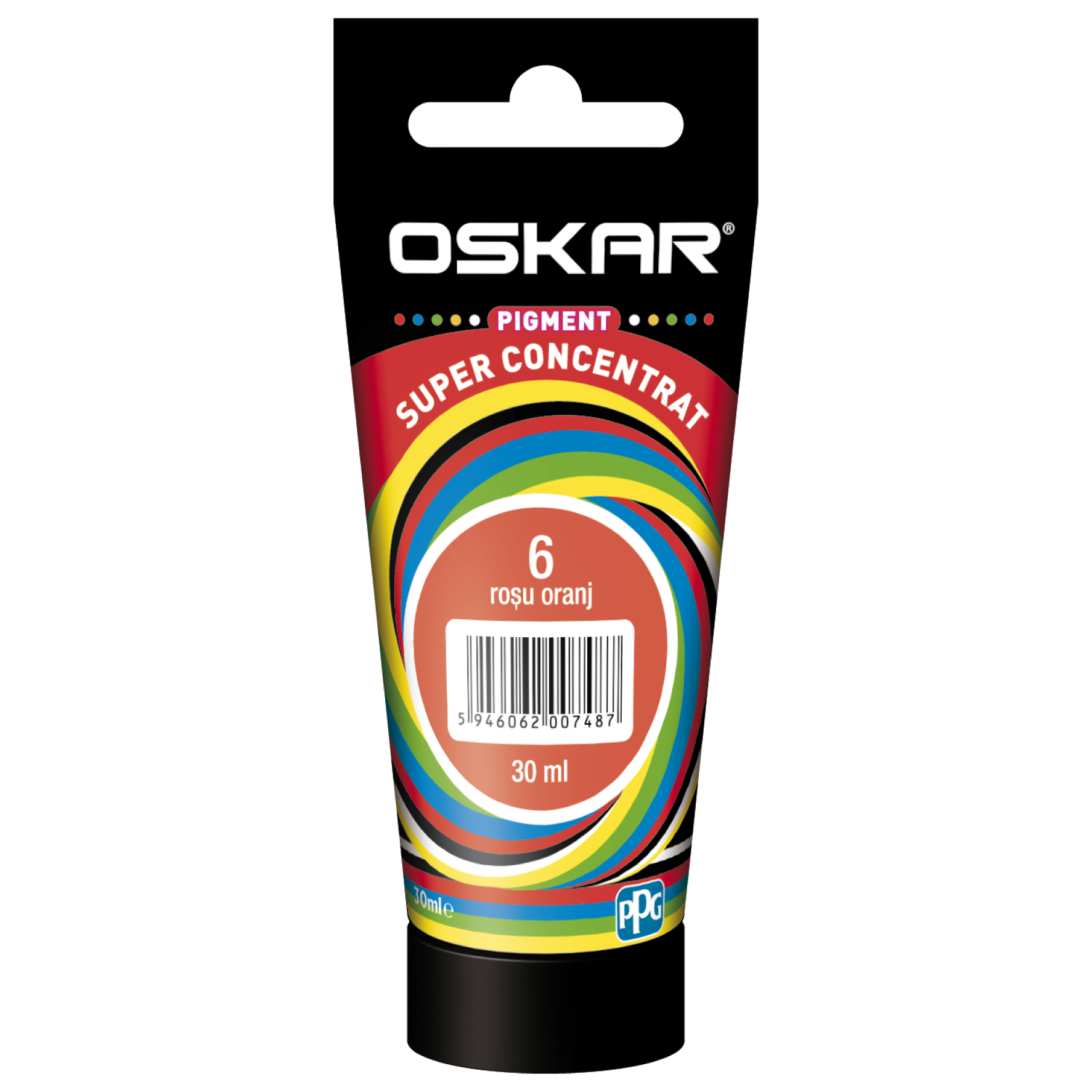 Pigment vopsea lavabila Oskar super concentrat, rosu orange 6, 30 ml Coloranti