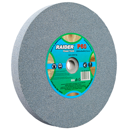 Piatra polizor, pentru metale, Raider, gri, 200 mm, granulatie 60