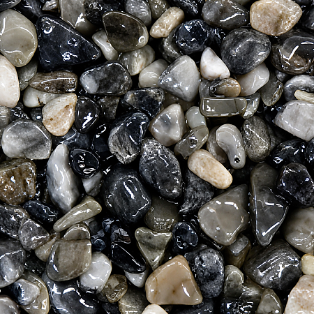 Pietre naturale colorate pentru covoare decorative Isomat Natural colored stones, 2-4 mm, Grigio gri inchis, interior / exterior, 25 kg