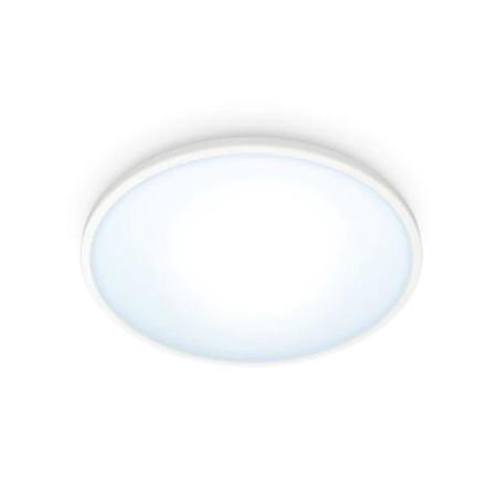 Aplica superslim LED Wiz, plastic/metal, 14 W, alb, diametru 24.2 cm 
