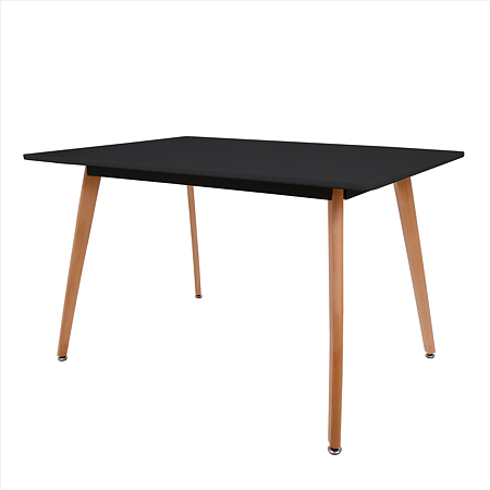 Masa living Celia, blat din MDF vopsit, picioare lemn de fag, negru, 120 x 80 cm Masa living Celia, blat din MDF vopsit, picioare lemn de fag, negru, 120 x 80 cm