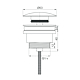 Ventil cu corp de scurgere Wirquin, universal, cu surub central, Quick-clac, alama, auriu periat Ø1''1/4 inchi x Ø 63mm