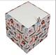 Taburet Box piele ecologica, microfibra, alb, cu depozitare, 37 x 37 x 42 cm