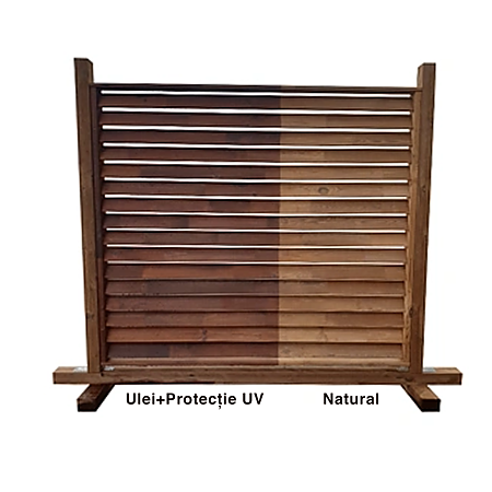 Panou de gard din pin termotratat, 2000 x 1500 x100 mm