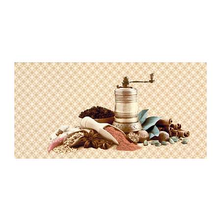 Faianta decorativa Cesarom Fabric bej, model bucatarie, 40,2 x 20,2 cm