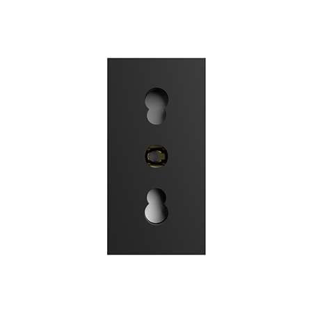 Modul priza simpla standard italian Livolo VL-FCTL16A-1WP, policarbonat, negru