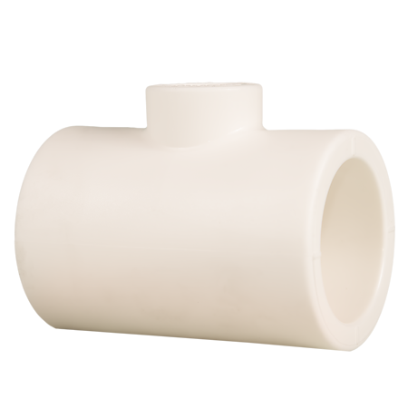 Teu redus PPR 50 mm Vesbo, 25 x 50 mm, filet interior, alb