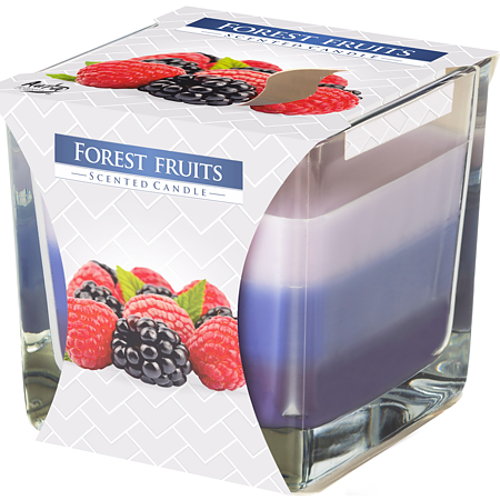 Lumanare parfumata Bolsius, pahar transparent, fructe de padure, 80 x 80 mm