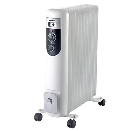 Calorifer electric cu ulei Vortex 4221, 11 elementi, 2500 w, alb, 49.5 x 23 x 60 cm