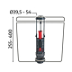 Mecanism universal WC One Wirquin, cu dubla actionare, 3/6 litri, buton negru, cu flotor lateral, racord 2 1/2", plastic