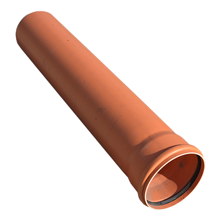 Teava PVC SN2 Valplast, canalizare exterioara, cu mufa si garnitura, diametru 160 mm, 1 m