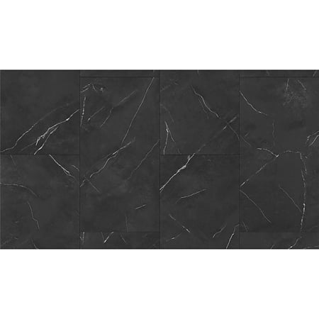 Pardoseala SPC 5 mm Korner SPeCtra Floor Nero Marble 02F, clasa de trafic 34, rezistenta la apa, decor marmura, negru, 1205 x 606 mm