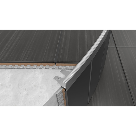 Profil pentru treapta din aluminiu indoibil Set Prod S91 cu latime 20 mm, auriu, 2,5 m