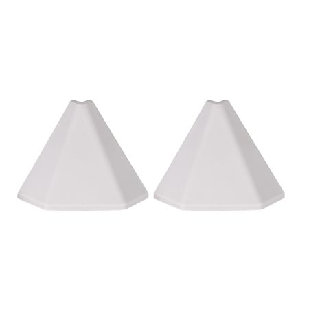 Set colturi exterioare profil inaltator blat de bucatarie, plastic, argintiu, 2 bucati