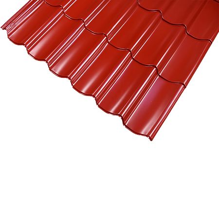 Tigla metalica 0,4 mm, culoare rosu RAL3011, lungime 2,145 m