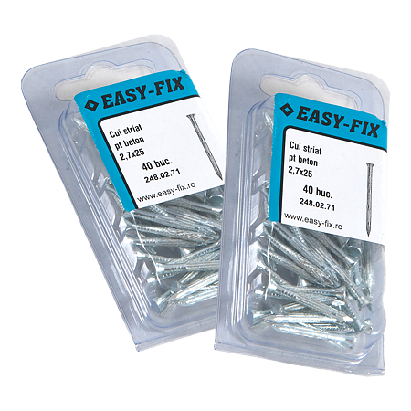 Cui striat pentru beton, 2,7 x 25 mm, 40 buc