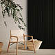 Panou decorativ Linea Slim, 3 lamele, MDF, verde/negru, interior, 265 x 15 cm