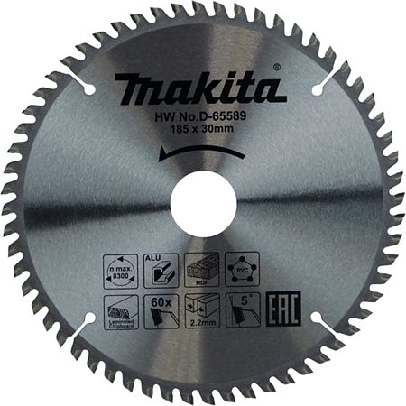 Panza fierastrau circular multimaterial Makita, 185 x 30 x 2.2 mm